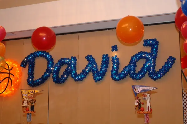 Blue Name in Balloons