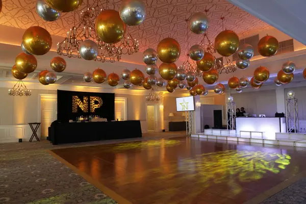 Gold and Silver Ceiling Orbz