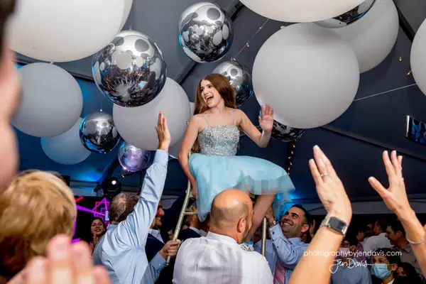 White and Silver Ceiling Balloons