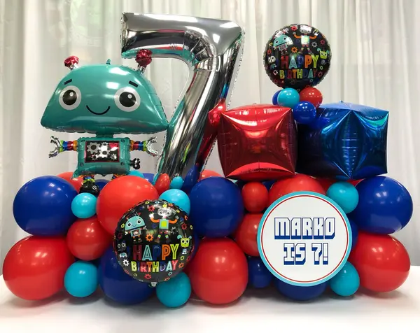 Robot Themed Birthday Bouquet