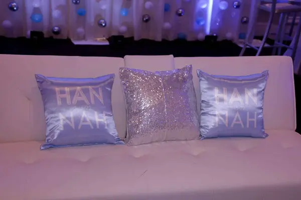 Pale Blue Logo Pillows