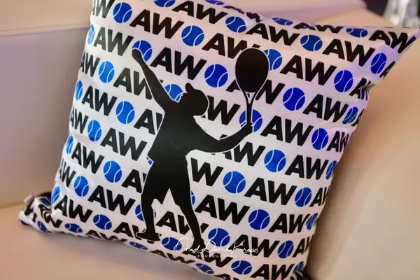 Tennis Themed Logo Pillow