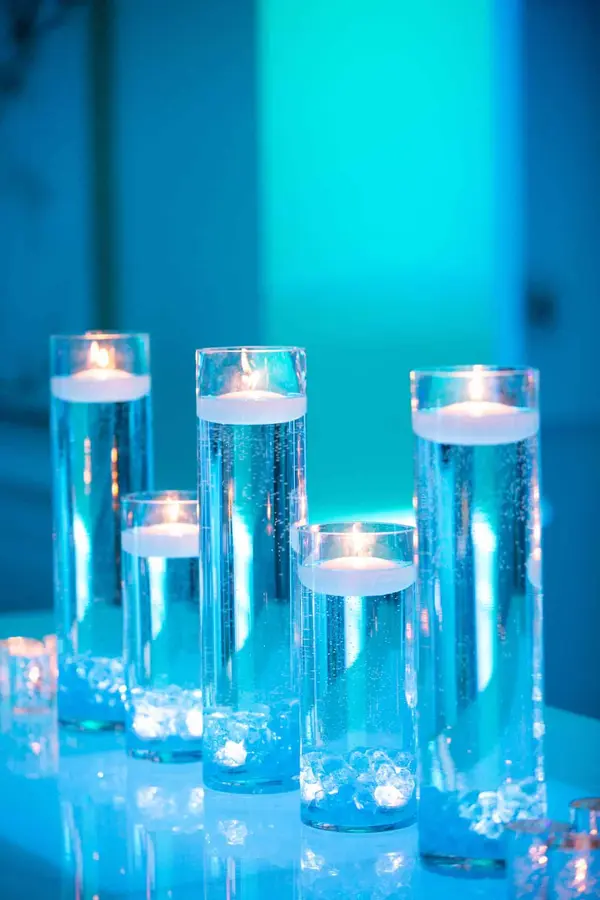 LED Cylinders Centerpiece