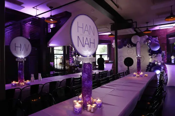 Bat Mitzvah Logo Centerpiece