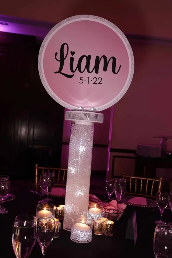 Bat Mitzvah Logo Centerpiece