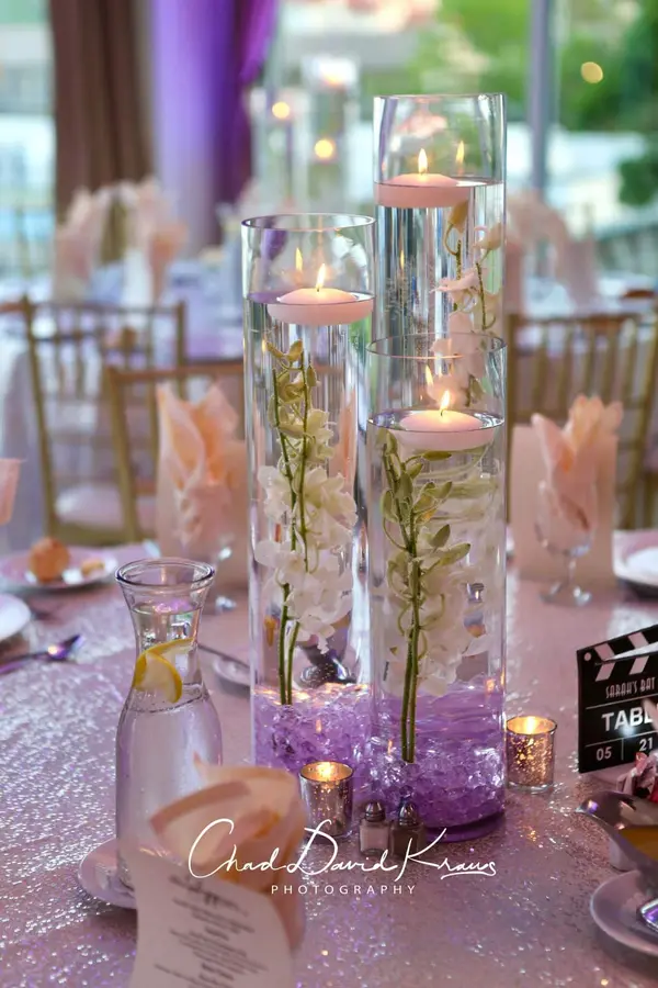 Lavender Orchid Centerpiece