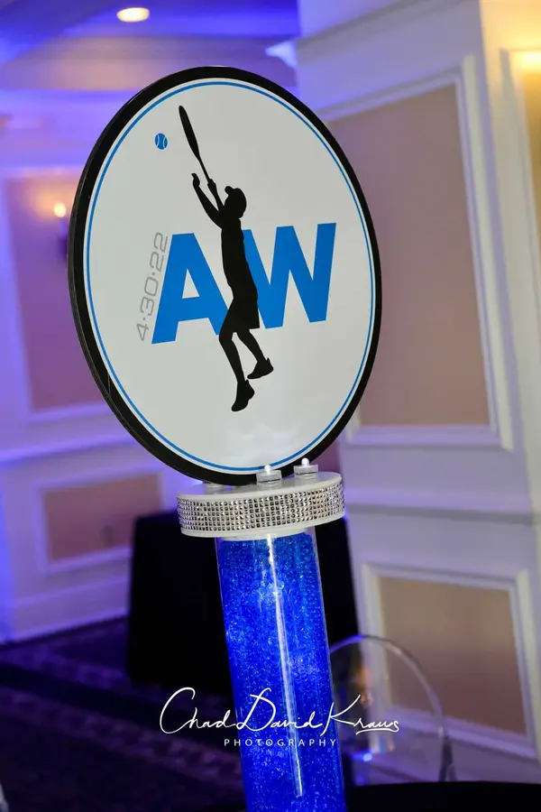 Tennis Themed Logo Centerpiece