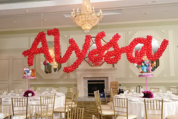 Bat Mitzvah Name in Balloons
