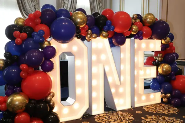 Marquee Letters with Organic Garland
