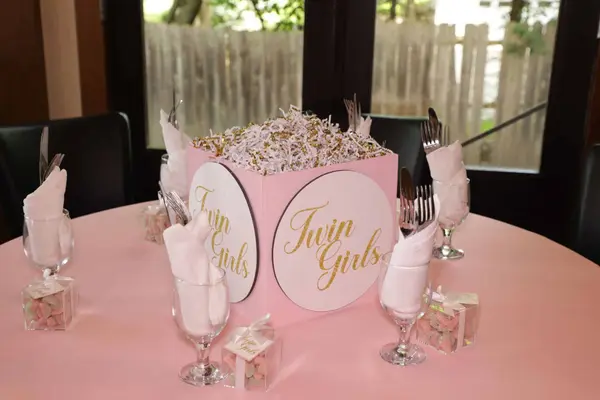 Twin Baby Shower Photo Cube