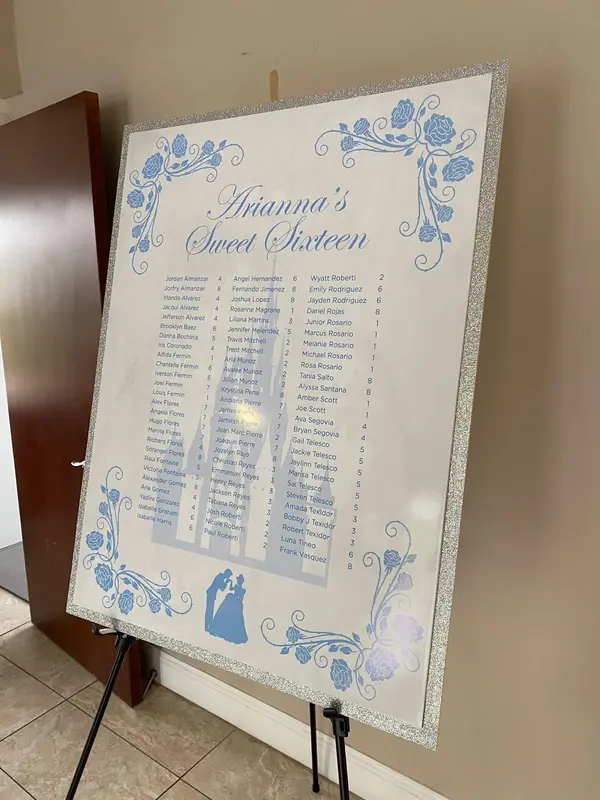 Cinderella Seating Chart