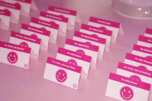 Bat Mitzvah Logo Place Cards