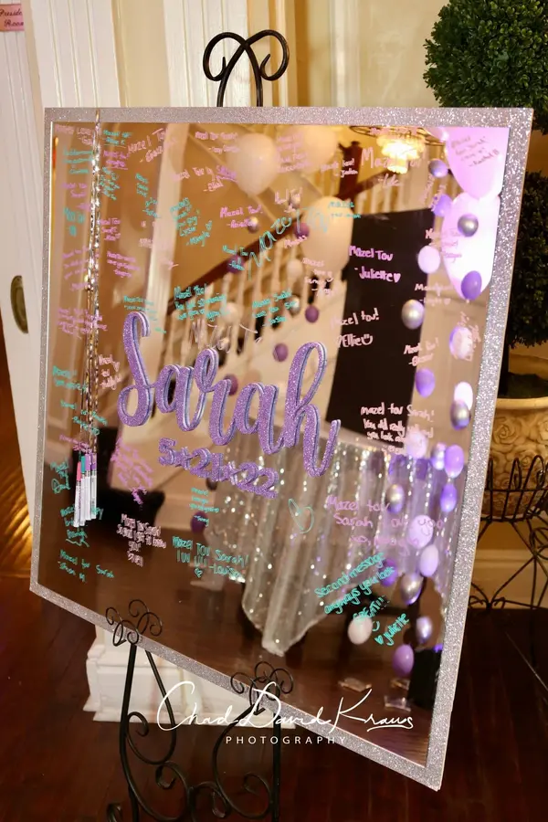 Glitter Mirror Sign in Board