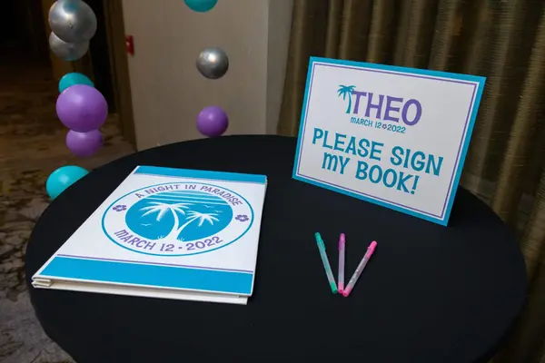 Beach Themed Sign in Book