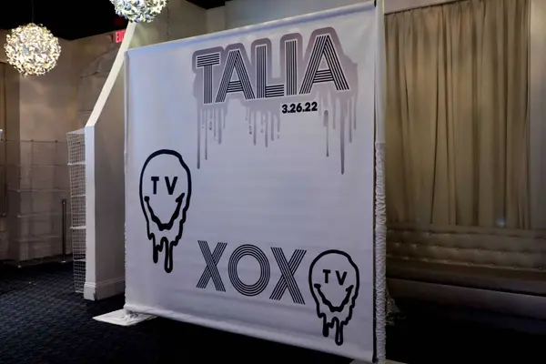 Drippy Smiley Face Backdrop