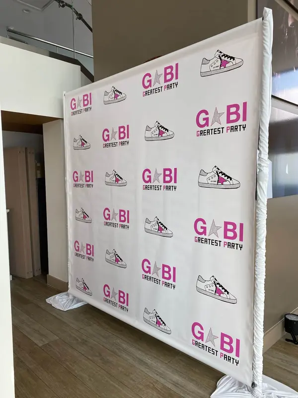Sneaker Themed Logo Backdrop