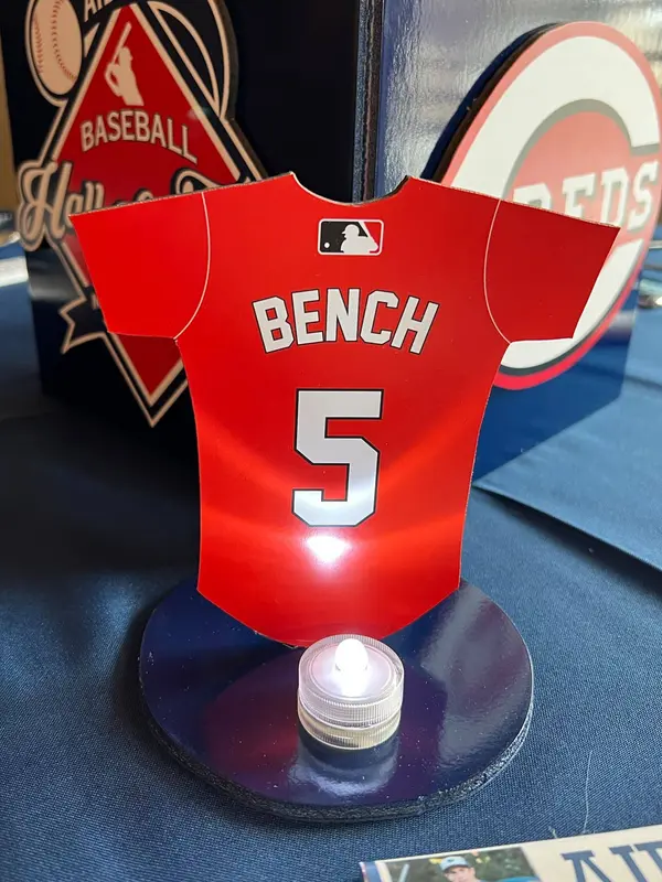 Baseball Jersey Table Sign