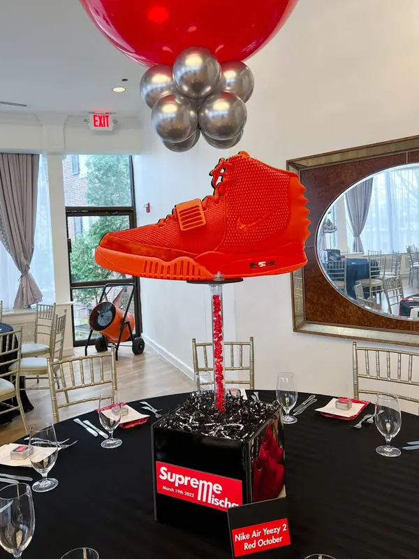Sneaker Themed Centerpiece