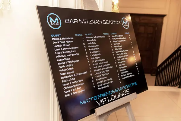Bar Mitzvah Seating Chart