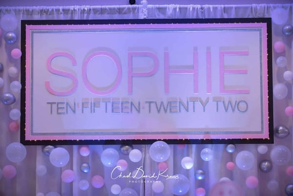 Bat Mitzvah Name Backdrop