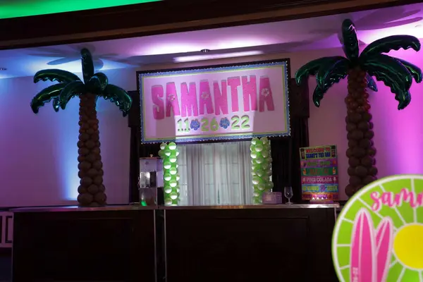 Glittered Name Backdrop