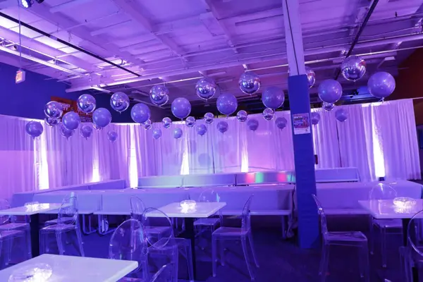 Lavender and Silver Balloon Scape