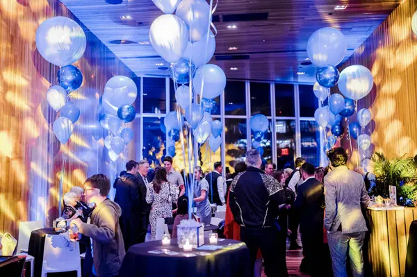 Blue Marble Balloon Centerpiece
