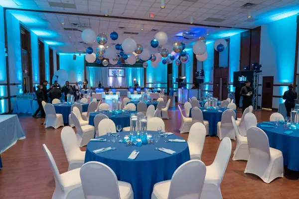 Blue Bat Mitzvah Event Decor