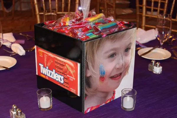 Candy Photo Cube Centerpiece