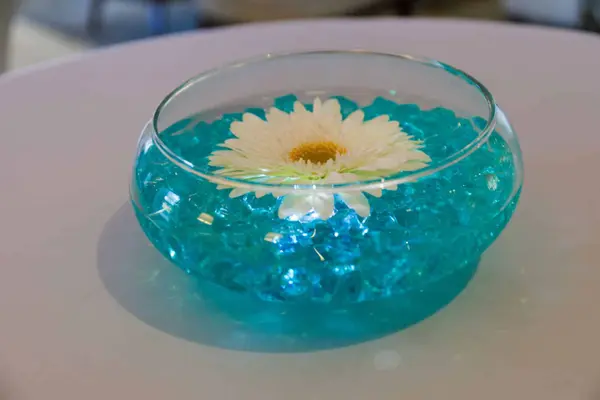 Turquoise Gerber Daisy Centerpiece