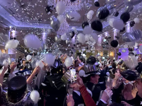 Black, Silver and White Exploding Balloons