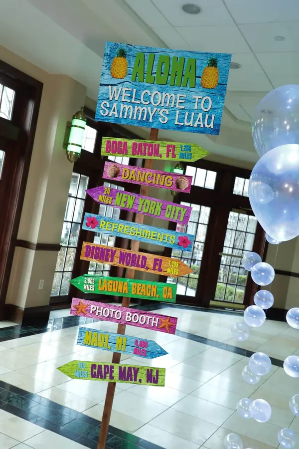 Beach Themed Directional Sign