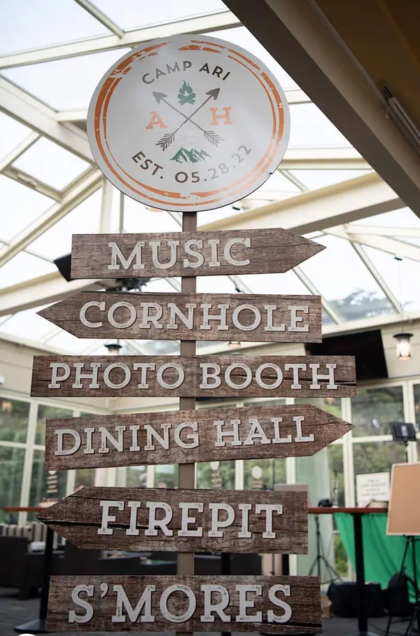 Camp Themed Directional Sign