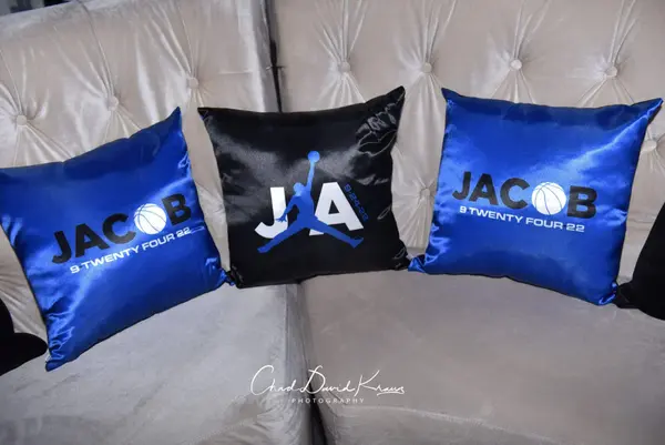 Black and Blue Custom Pillows
