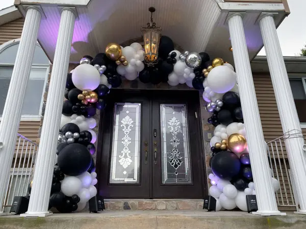 Organic Balloon Garland Entrance