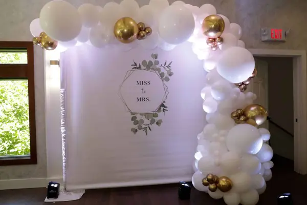 White and Gold Balloon Garland