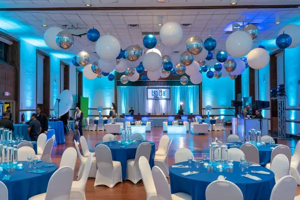 Blue Bat Mitzvah Event Decor