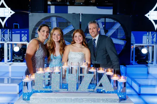 Silver and Light Blue Candle Lighting Display
