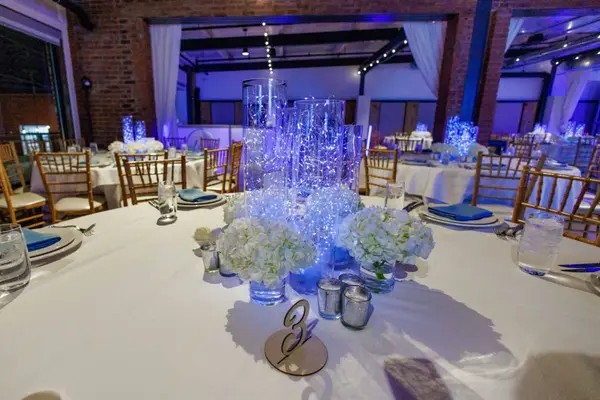 Blue Fairy Light Centerpiece
