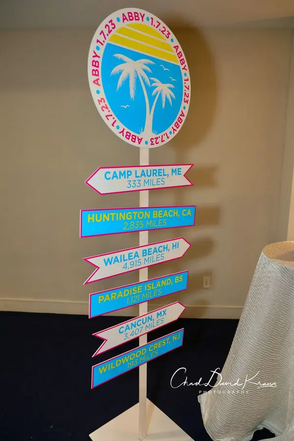 Beach Themed Directional Sign