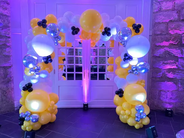 Yellow and White Organic Balloon Garland