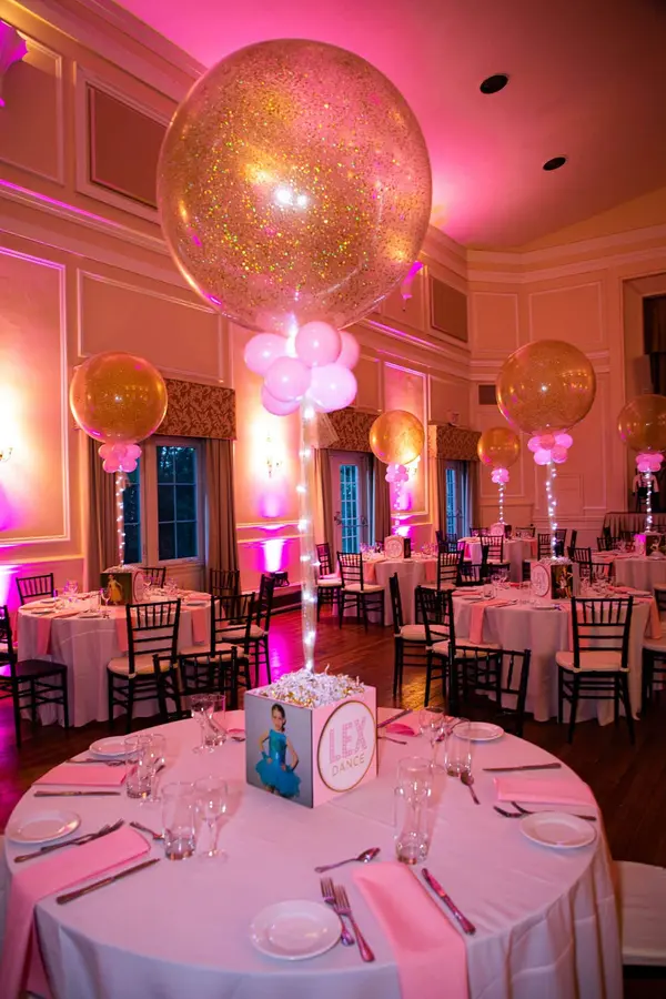 Pink and Gold Photo Cube Centerpiece