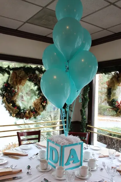 Baby Block Cube Centerpiece