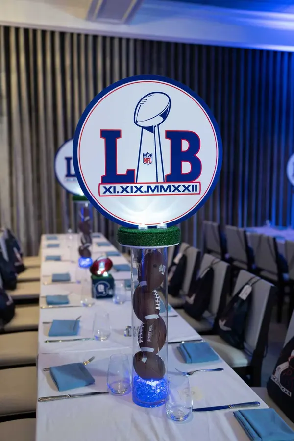 Football Themed Logo centerpiece