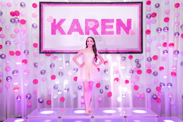 Heart Themed Glitter Backdrop