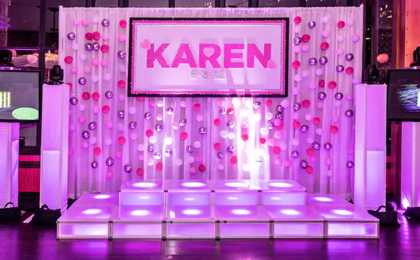Heart Themed Glitter Backdrop