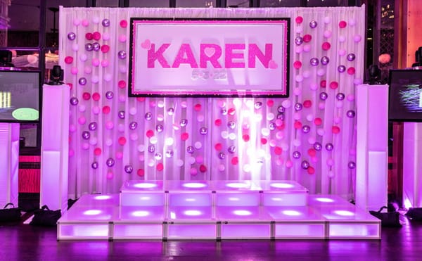 Heart Themed Glitter Backdrop