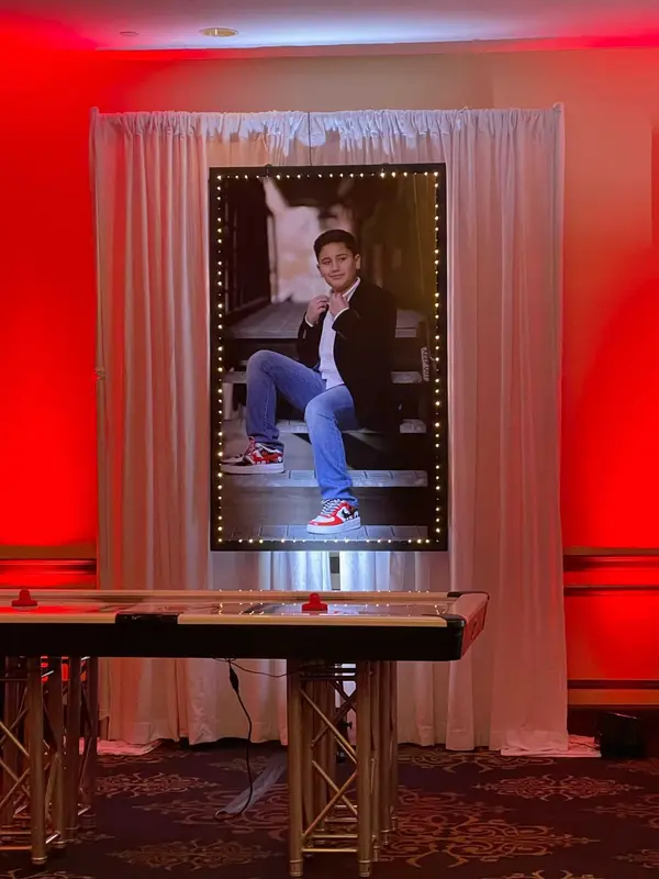 Blowup Photo on LED Drape