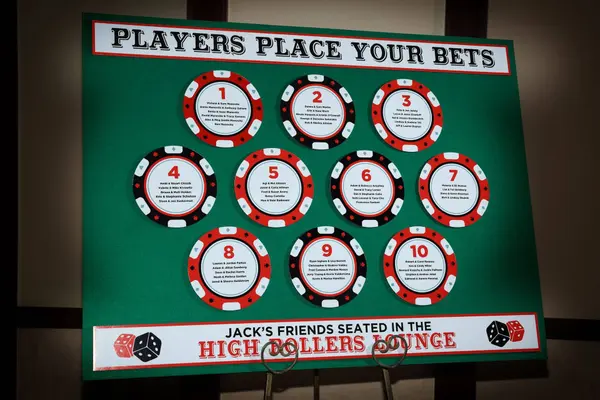 Casino Themed Seating Chart