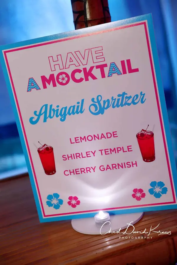 Beach Themed Mocktail Sign